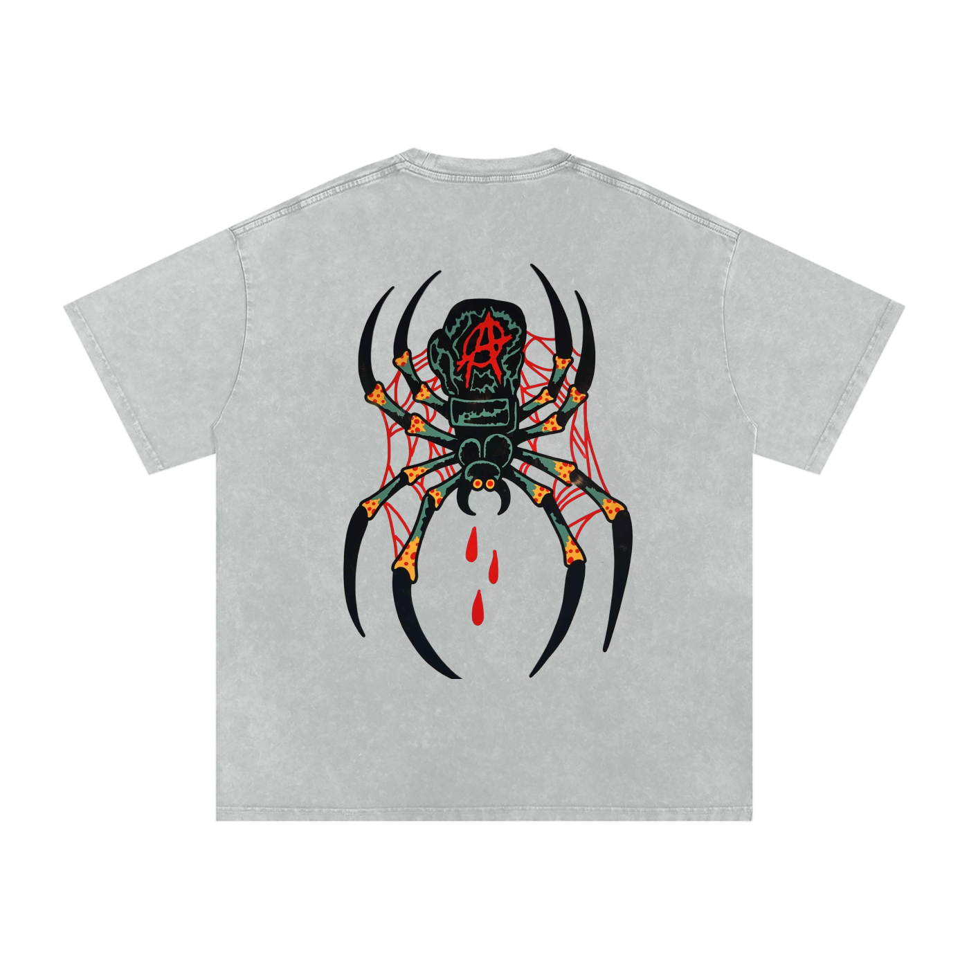 Spider-Acid Wash T-Shirt