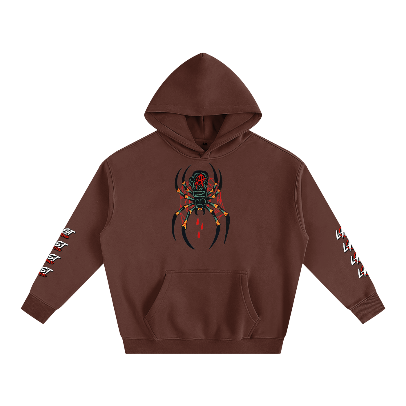 Spider Front Fleeced Hoodie