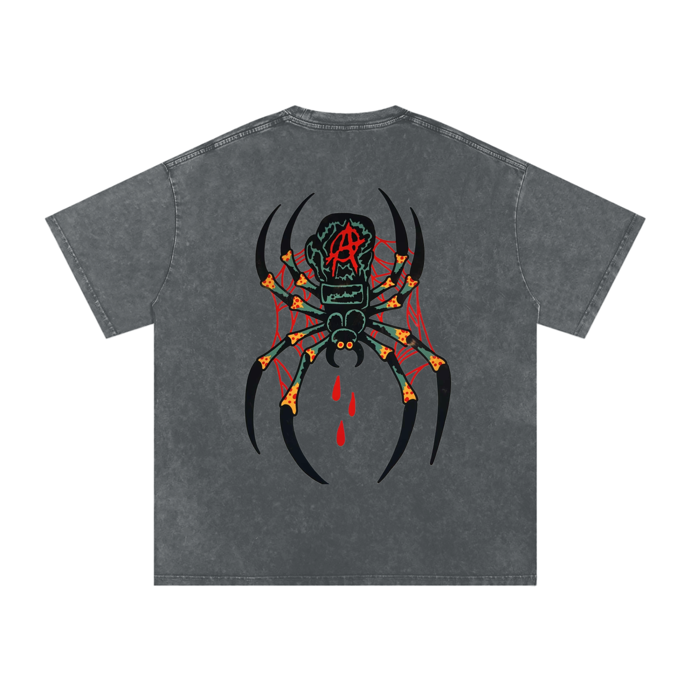 Spider-Acid Wash T-Shirt