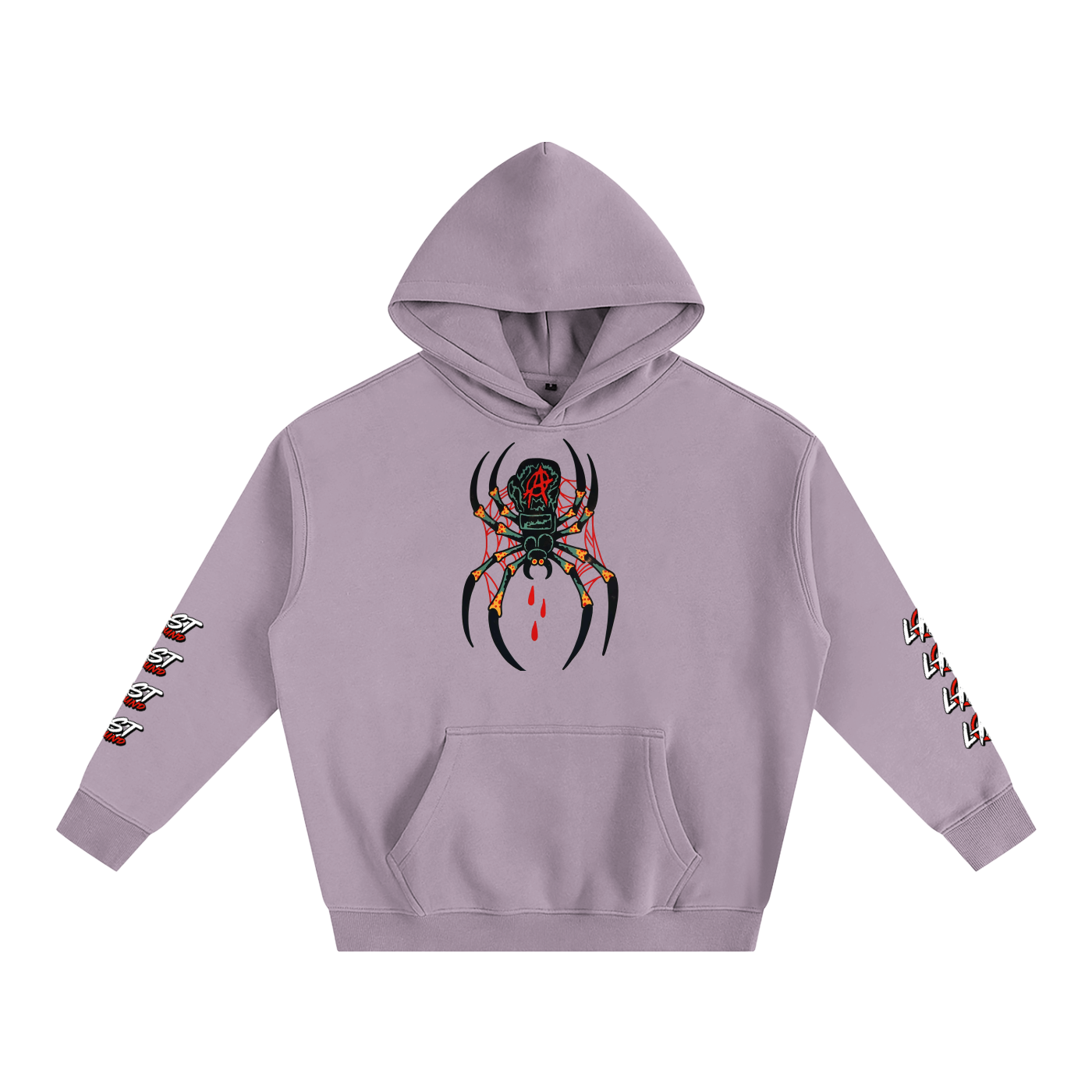 Spider Front Fleeced Hoodie