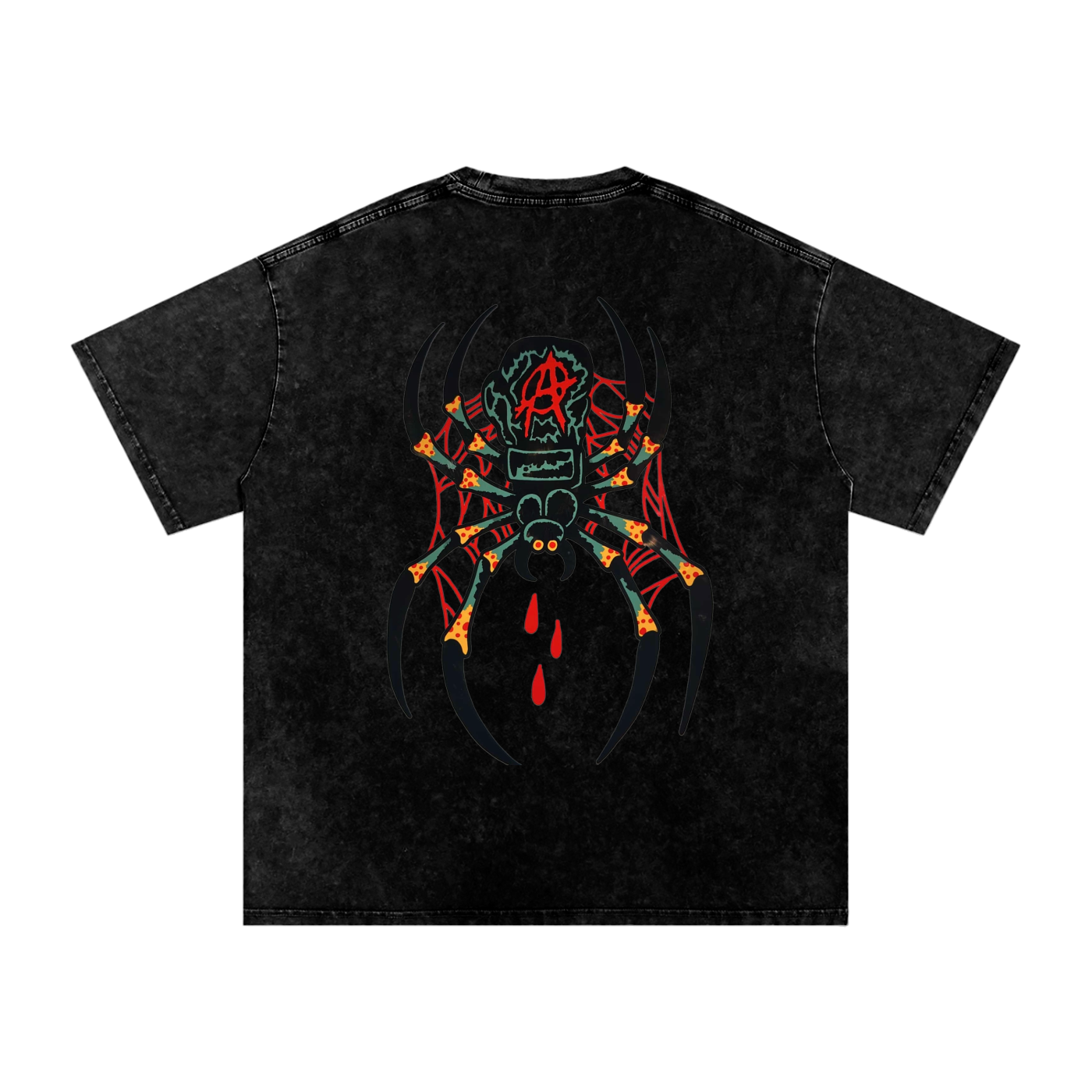 Spider-Acid Wash T-Shirt