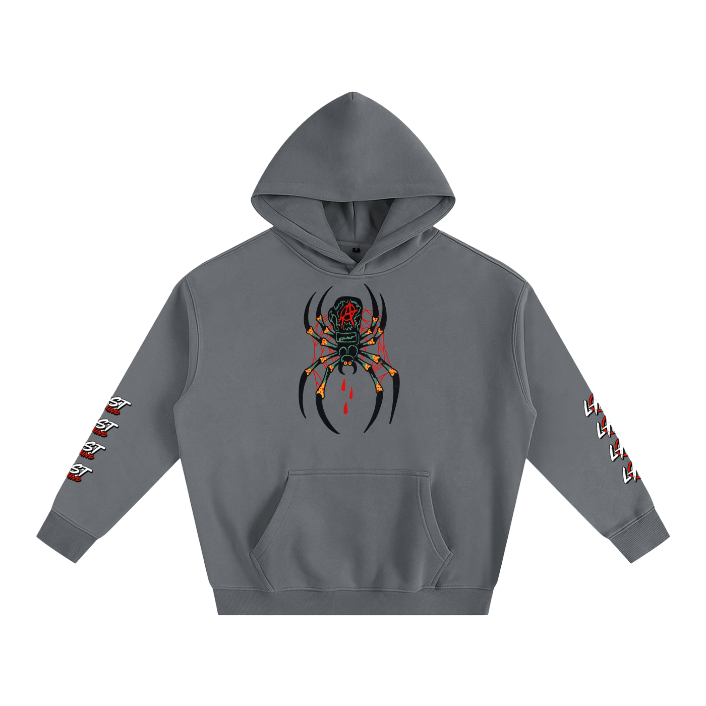 Spider Front Fleeced Hoodie