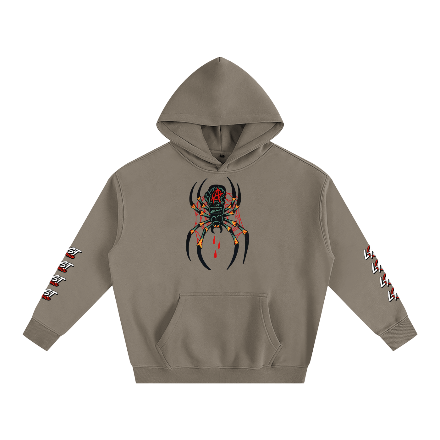 Spider Front Fleeced Hoodie