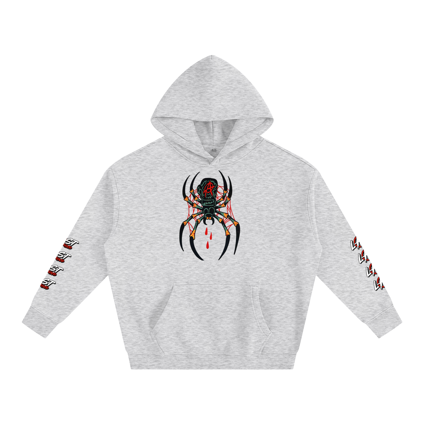 Spider Front Fleeced Hoodie